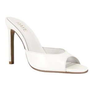 Raye White Peep Toe Heels